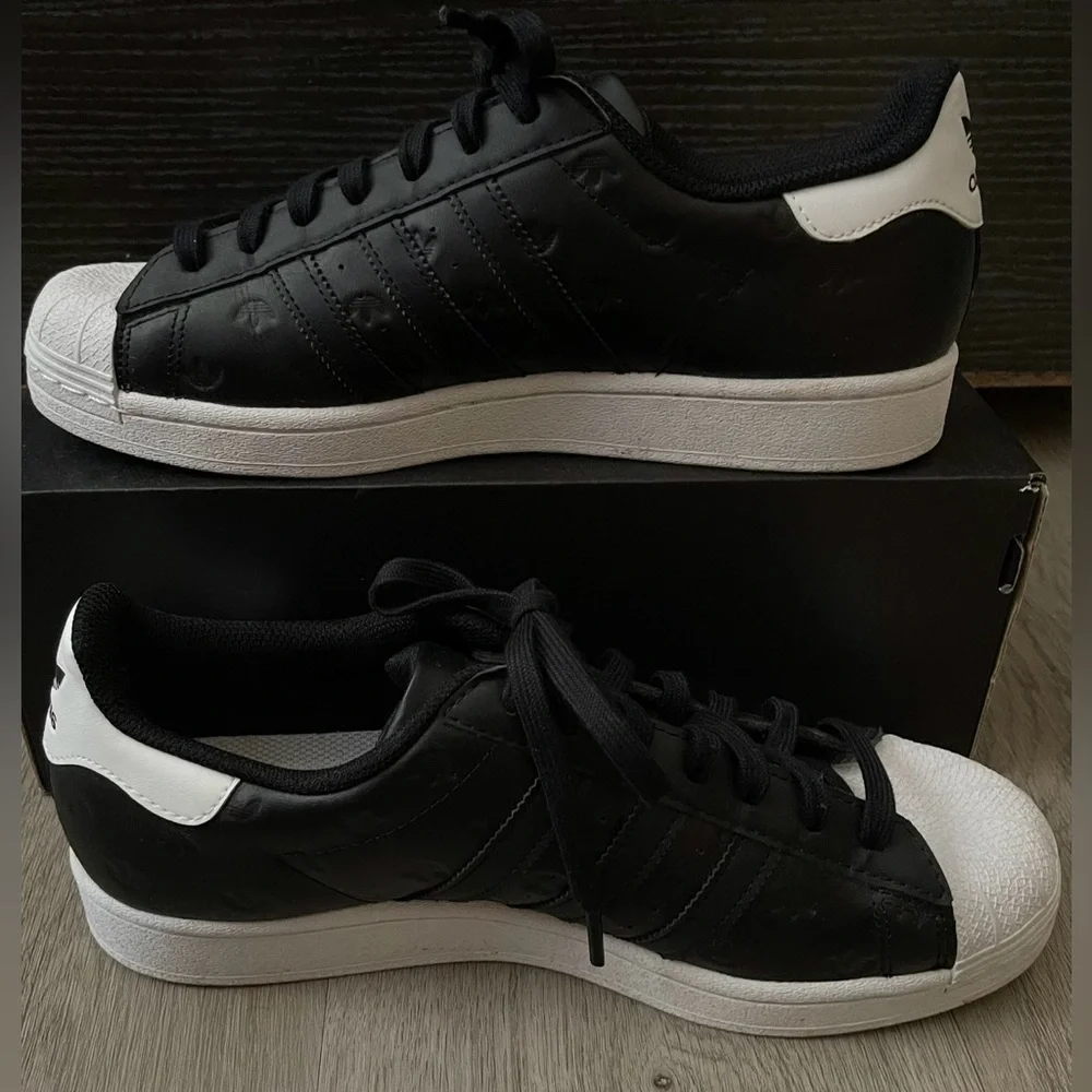 Adidas Superstar All Over Trefoil Sneakers - Women’s 11 / Men’s 10 - Picture 2 of 6